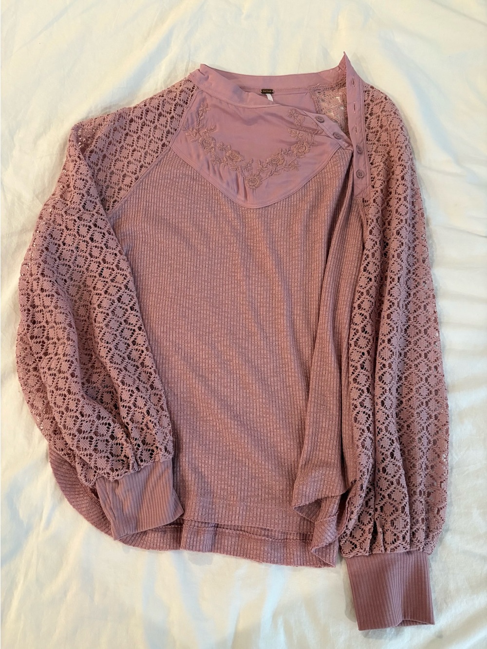 Free People Blush Pink Lightweight Top